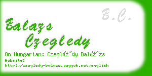 balazs czegledy business card